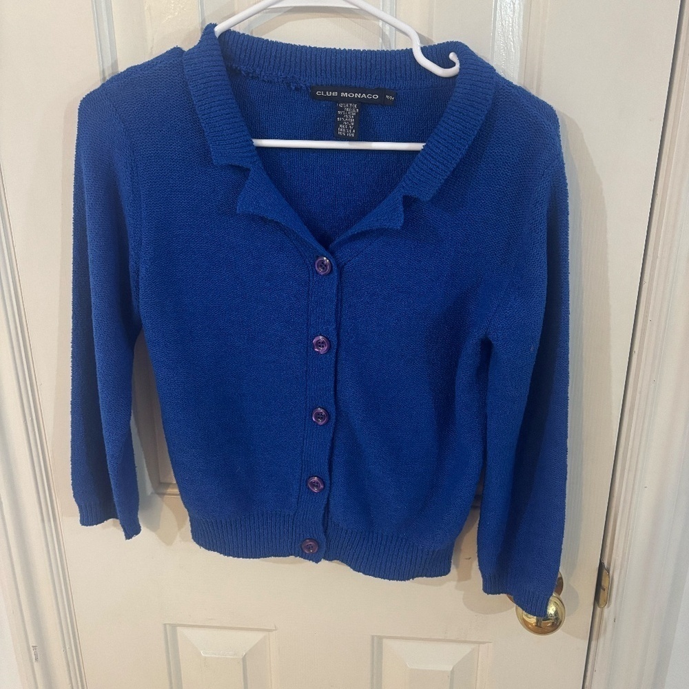 Vintage Club Moanco cobalt blue cardigan 90s y2k "baby" style * read description